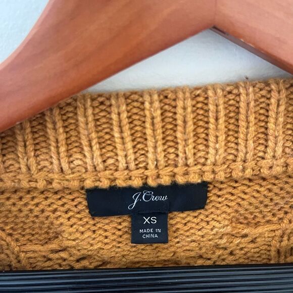 J Crew Cable Knit Balloon Sleeve Women's Sweater - Picture 3 of 4